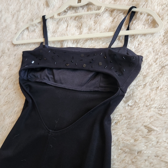 Black Spaghetti Strap Sheath Dress - Picture 3 of 5